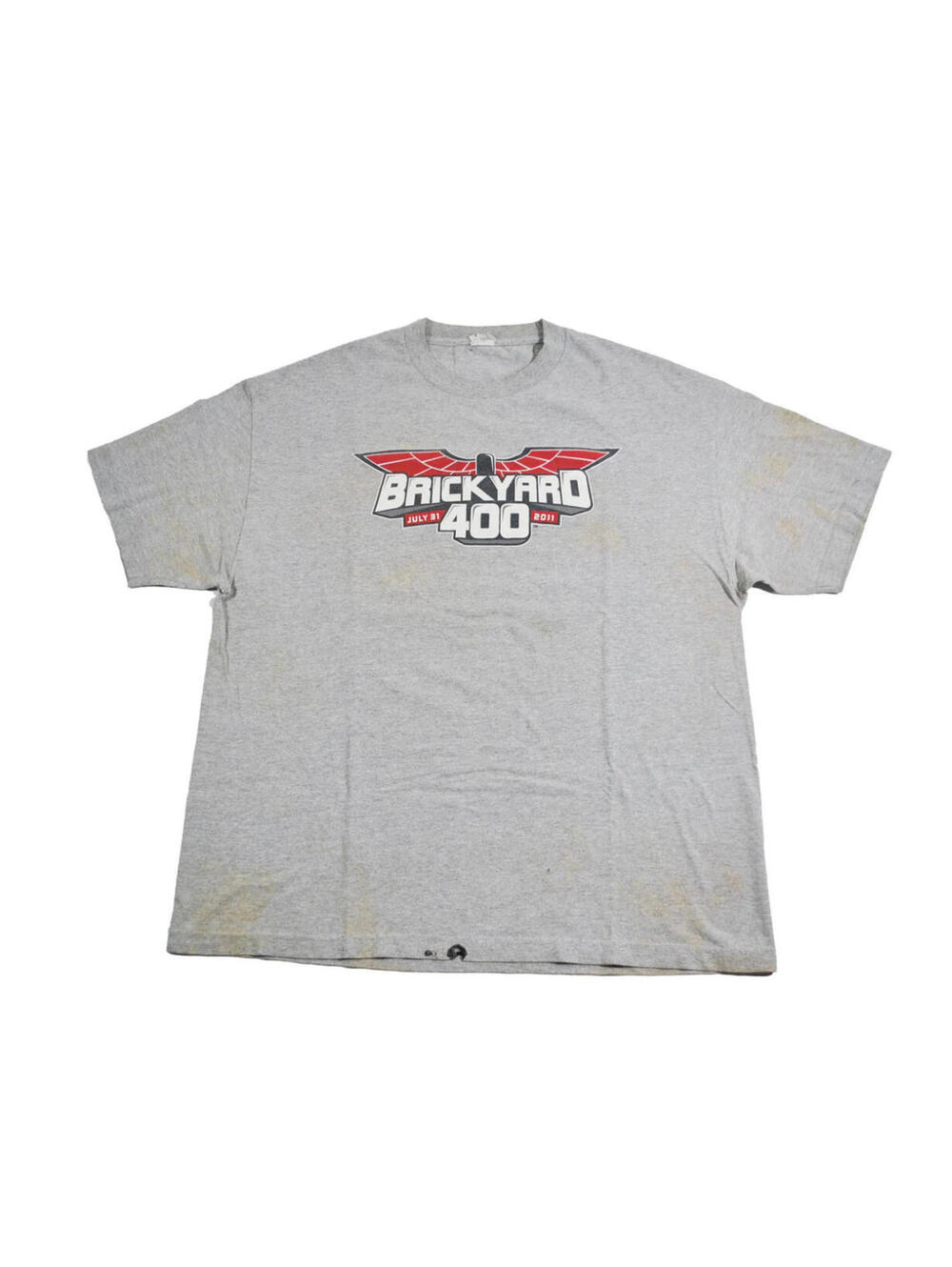 Vintage Brickyard 400 Racing Nascar 2011 Gray Race Car Shirt Size X-Large
